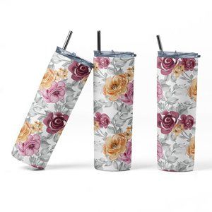 20oz Insulated Tumbler, Floral, Cute
